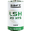 Saft Battery LSH 20 HTS 3.6V Li-SOCl2 Cell | Batteries In A Flash Saft LSH 20 HTS 3.6V D Lithium Thionyl Chloride Battery